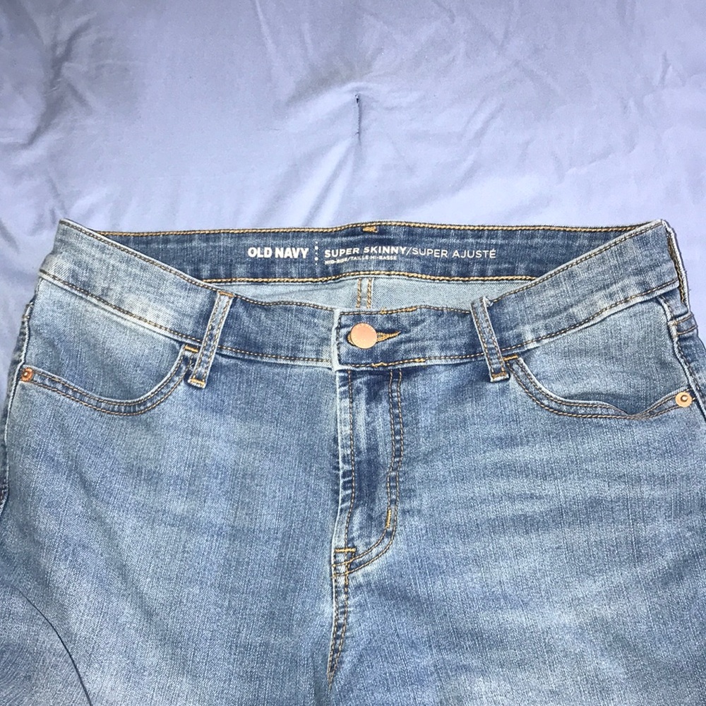 Old Navy super skinny mid-rise jeans